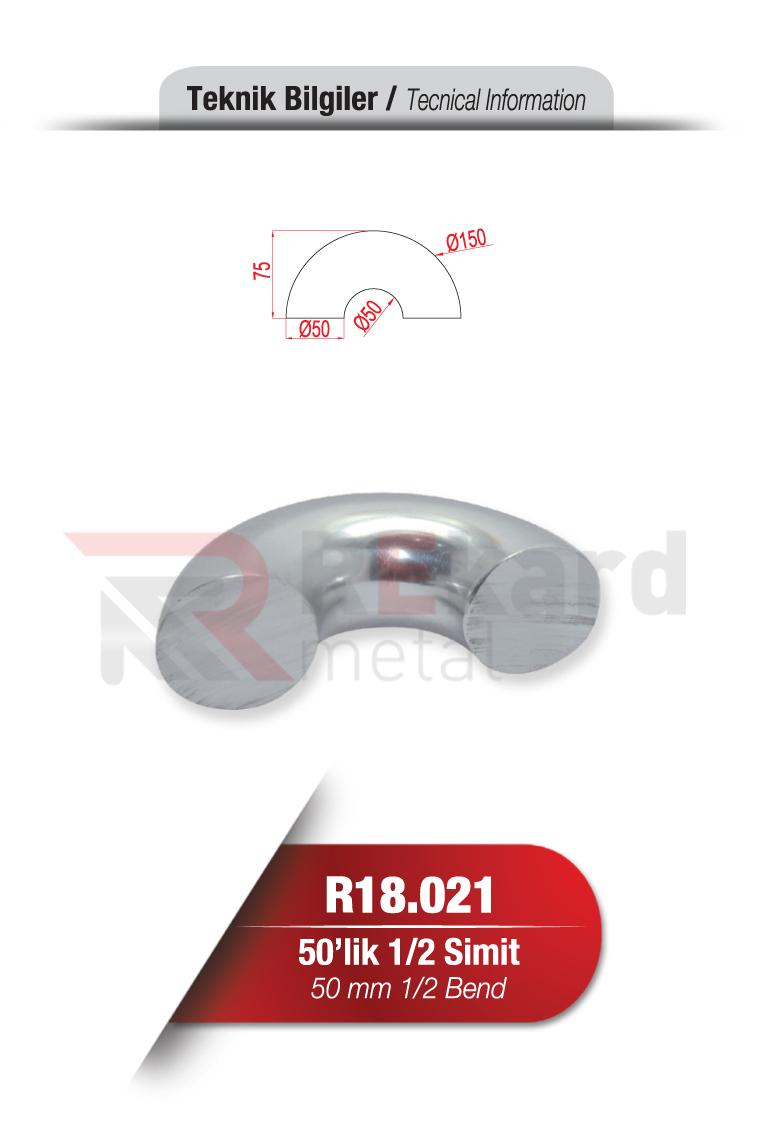 Rekard Metal | R18.021 50'lik 1/2 Simit