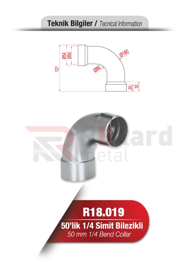 Rekard Metal | R18.019 50'lık 1/4 Simit Bilezikli
