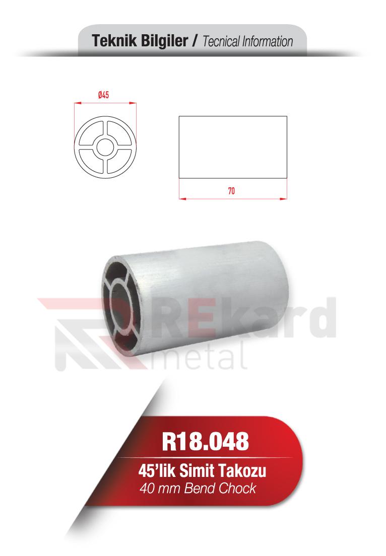 Rekard Metal | R18.048 45'lik Simit Takozu
