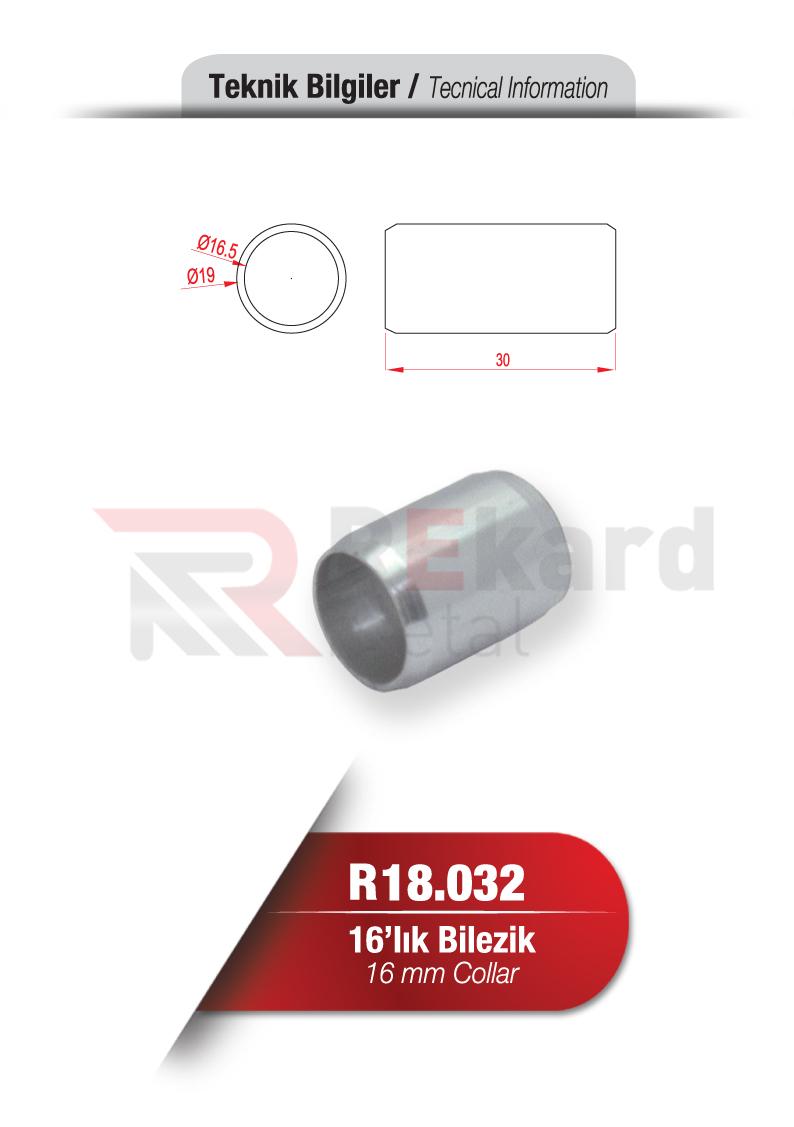 Rekard Metal | R18.032 16'lık Bilezik