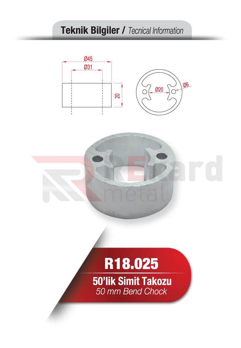 Rekard Metal | R18.025 50'lik Simit Takozu