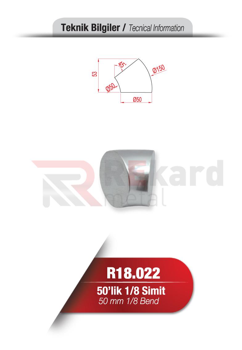 Rekard Metal | R18.022 50'lik 1/8 Simit