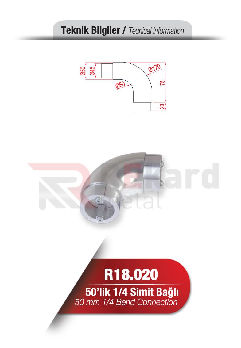 Rekard Metal | R18.020 50'lık 1/4 Simit Bağlı